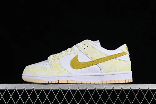 All categories Nk SB Dunk series Nk SB Dunk Low low-top sneakers Nk SB Dunk Low Prm yellow and white color SB smashed backboard fashion casual sneakers DM9467-700